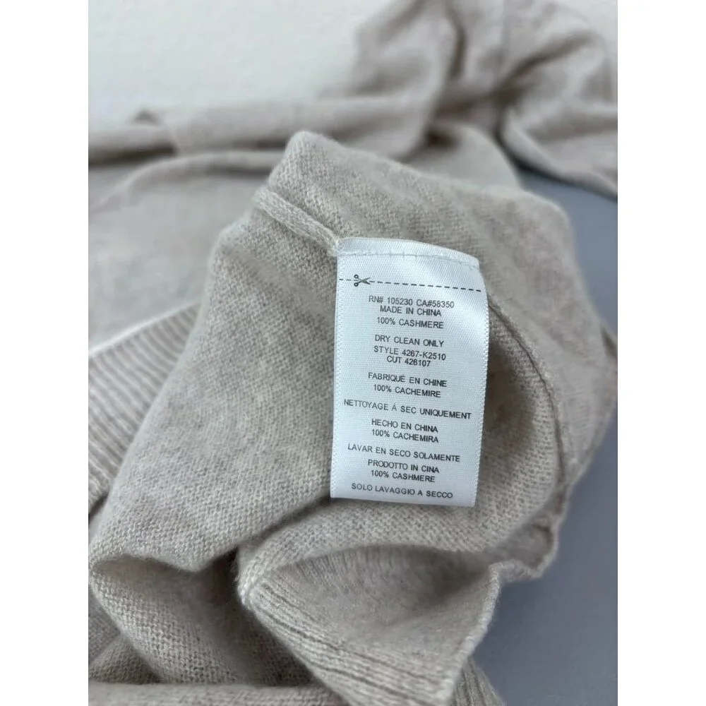 Joie women's medium grey‎ 100% cashmere v-neck sweater top lightweight
